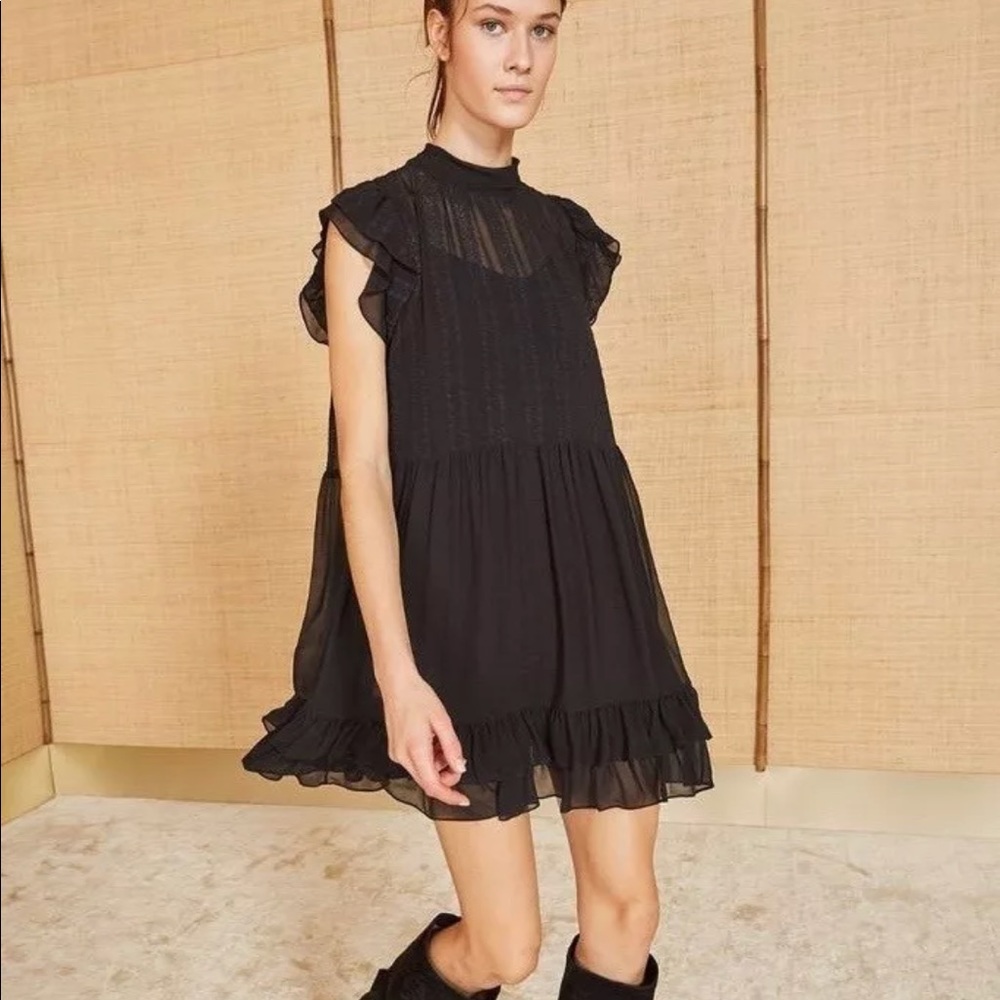 SOLD Ulla Johnson silk Remy black dress nwt 0 - Picture 1 of 6